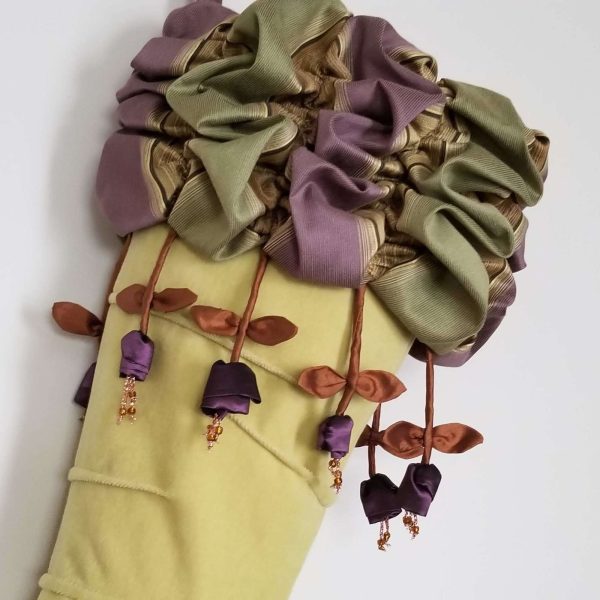 Festooned collar with flowers bells hanging all around