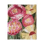 Textile artwork in patchwork and embroidery Fraîches et pimpantes by Christine Grenier