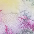 Pièce unique en tissu, matelassage à la machine, couleurs pastel délicates