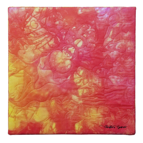 Art abstrait en textile - Un vague souvenir par Christine Grenier.